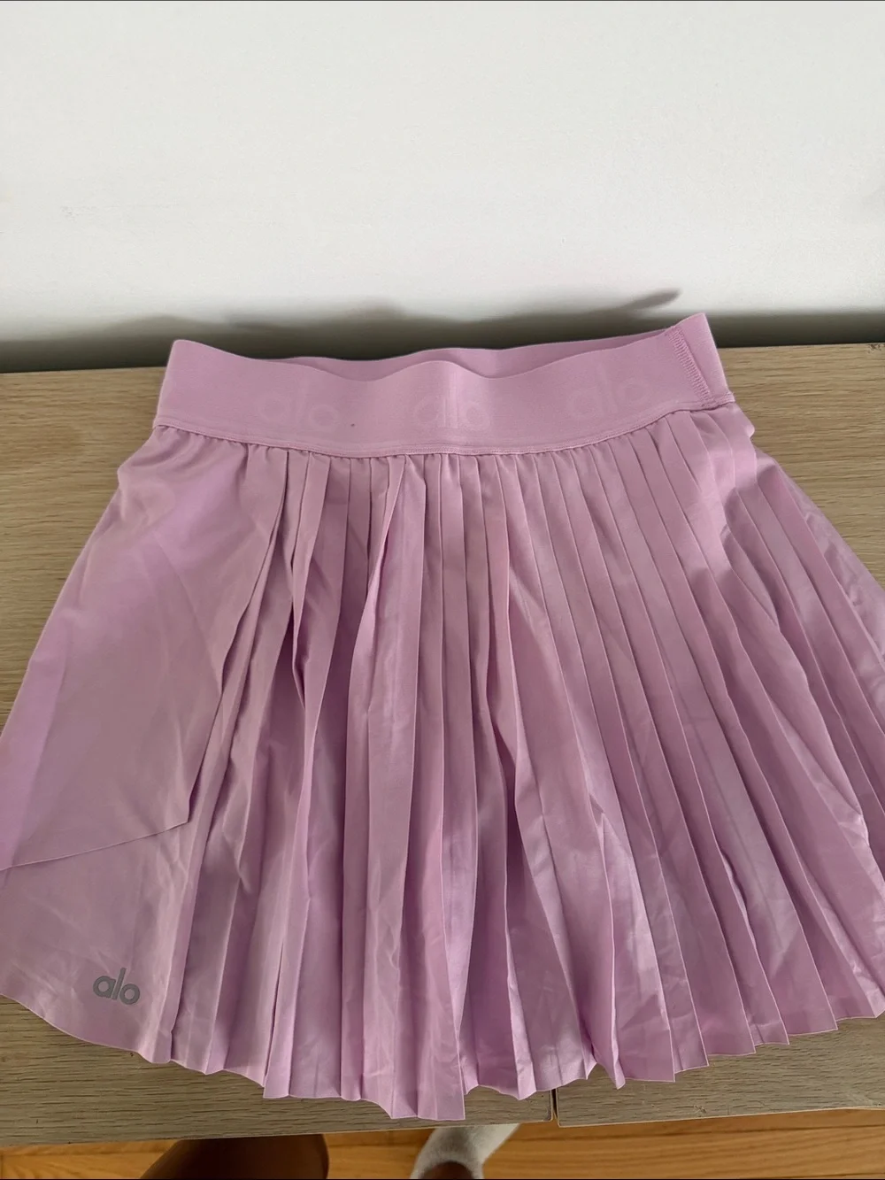 ALO Yoga Pleated Circle Skater Skirt — Lavender Pink